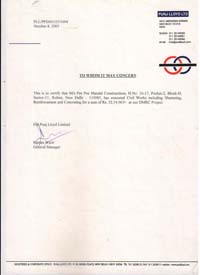 Indu Group Certificate